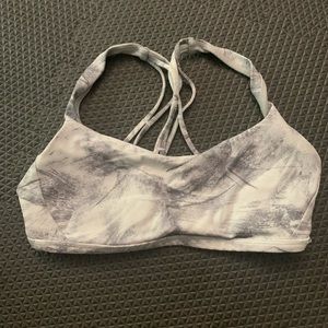 Gray/white Lululemon Sports Bra Size 6